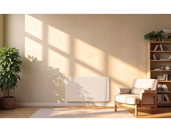 Radiateur à inertie sèche 1500 W avec cœur fonte blanc, pilotage mobile - Brico Dépôt