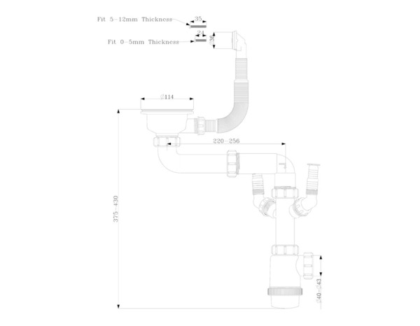 Kit de vidage évier inoxydable 1 bac blanc évacuation manuelle - Brico Dépôt