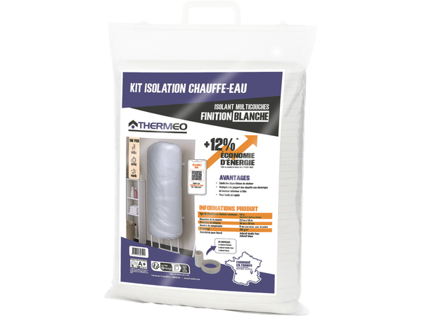 Kit d'isolation pour chauffe-eau de 100 à 300L, blanc brillant - Brico Dépôt