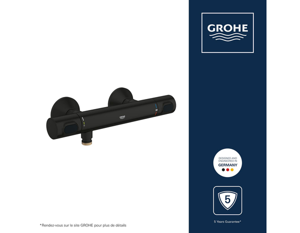 Mitigeur thermostatique douche, économie d'eau PRECISION FLOW - Grohe - Brico Dépôt