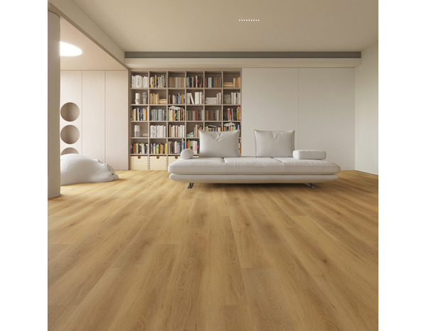 Sol pvc effet bois brut mat blond, Ep.3,5 + 1 mm de sous-couche intégrée - 122 x 18,2 cm - Brico Dépôt