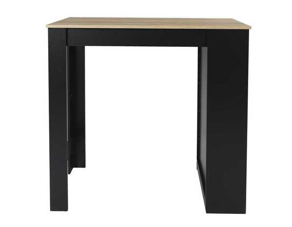 Table de bar mange debout avec étagères intégrées noire - L.115 x P.50 x H.103 cm - Brico Dépôt