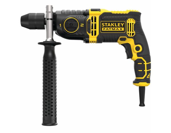 Perceuse à percussion filaire 2 vitesses 1100W SFM, mandrin 13 mm - Stanley Fatmax - Brico Dépôt