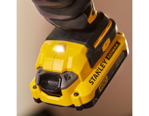Perceuse - visseuse sans fil  V20 moteur Brushless 80 Nm 18 V + 2 batteries 2 Ah - Stanley Fatmax - Brico Dépôt