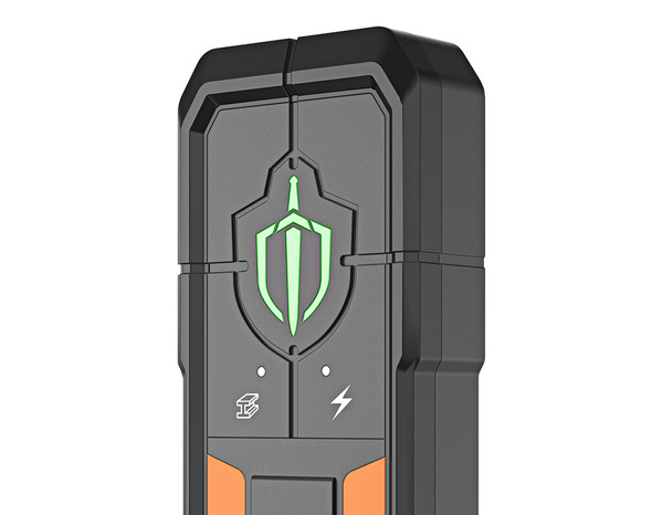 Détecteur mural noir et orange + 3 crayons NB 17,5 cm - MAGNUSSON - Brico Dépôt