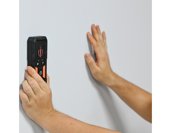 Détecteur mural noir et orange + 3 crayons NB 17,5 cm - MAGNUSSON - Brico Dépôt