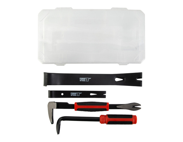 Kit de décoffrage, leviers 30 et 90 cm acier forgé - noir et rouge - Forge steel - Brico Dépôt