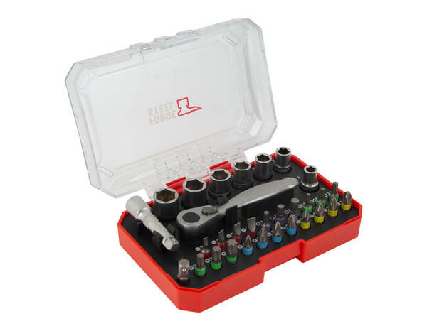 Coffret à douilles acier chrome vanadium 31 pièces - Forge steel - Brico Dépôt