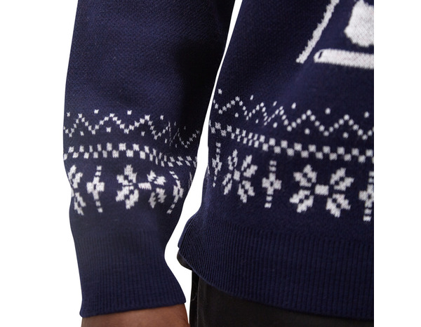 Pull de noël 2025 bleu motif sapin Brico Dépôt - S - Brico Dépôt