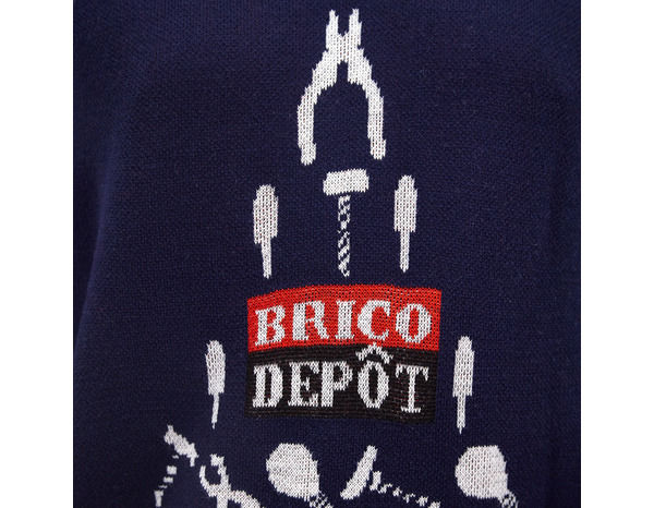 Pull de noël 2025 bleu motif sapin Brico Dépôt - M - Brico Dépôt