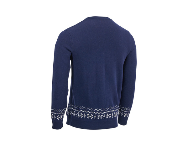 Pull de noël 2025 bleu motif sapin Brico Dépôt - S - Brico Dépôt
