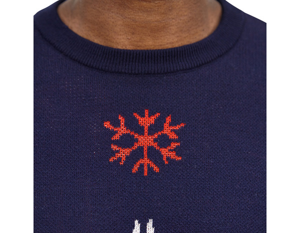 Pull de noël 2025 bleu motif sapin Brico Dépôt - XL - Brico Dépôt