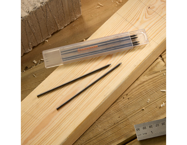 Kit mètre ruban 2 m + crayon trous profonds + mines - noir et orange - MAGNUSSON - Brico Dépôt