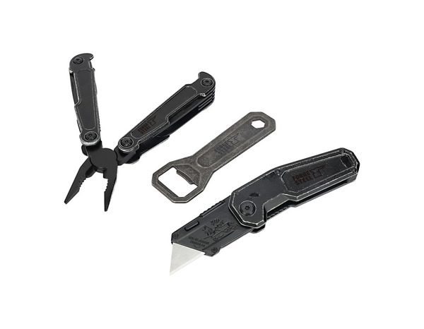 Ensemble d'outils multifonctions couteau, cutter et décapsuleur - Forge steel - Brico Dépôt