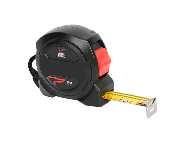 Lot cutter à lame + mètre ruban 5 m noir et rouge - L.12 x l.4,8 x H.21,5 cm - Forge steel - Brico Dépôt