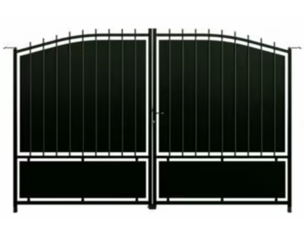 Portail métal plein battant noir HORIZON - 192 x 300 cm - Brico Dépôt