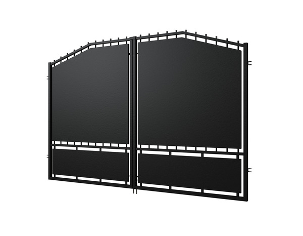 Portail métal plein battant noir HORIZON - 192 x 300 cm - Brico Dépôt