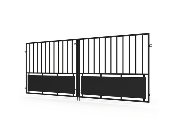 Portail métal battant noir CASTEL - 120 x 300 cm - Brico Dépôt