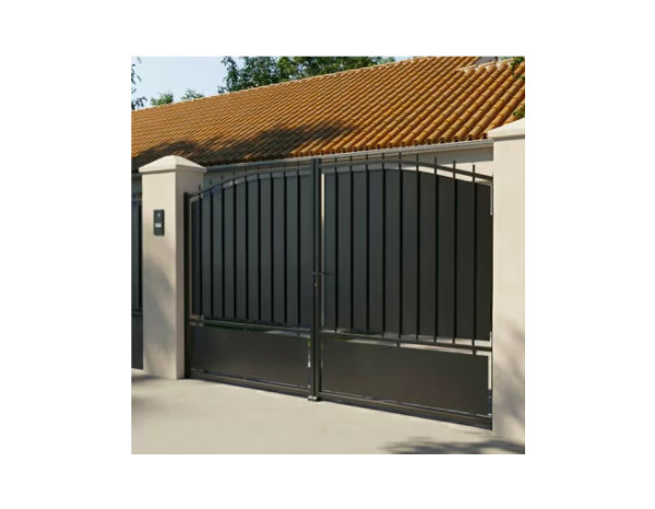 Portail métal plein battant noir HORIZON - 192 x 300 cm - Brico Dépôt
