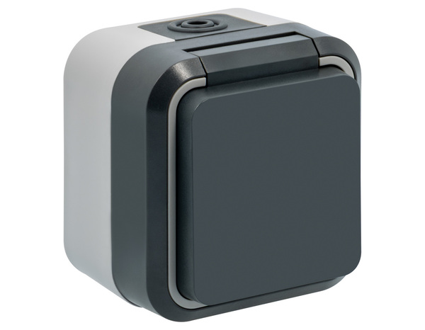 Prise 2 pôles + terre étanche gris IP55 16A 250V - Siemens - Brico Dépôt