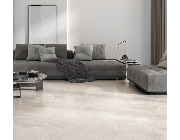 Carrelage sol intérieur grès cérale émaillé effet pierre 1,44M2 - L.60 x l.60 x Ep.0,95 cm - Brico Dépôt