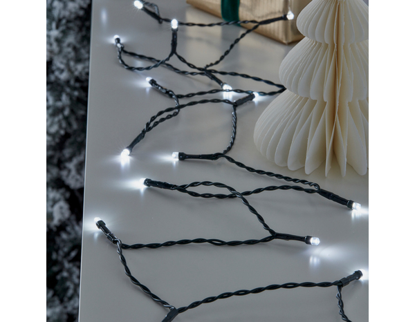 Guirlande lumineuse 120 LED blanc froid 11,9 m avec programmateur - Brico Dépôt