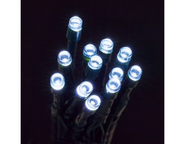 Guirlande lumineuse 120 LED blanc froid 11,9 m avec programmateur - Brico Dépôt