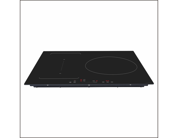 Plaque induction 6600W noir, 3 zones flexibles - L.59 x P.52 x H.5,6 cm - Cooke and Lewis - Brico Dépôt