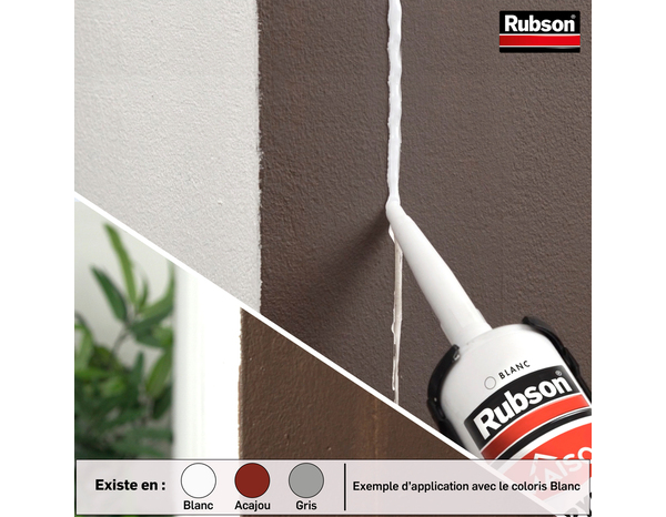 Lot de 2 cartouches mastic maison acrylique murs-fenêtres blanc 280 ml - Rubson - Brico Dépôt