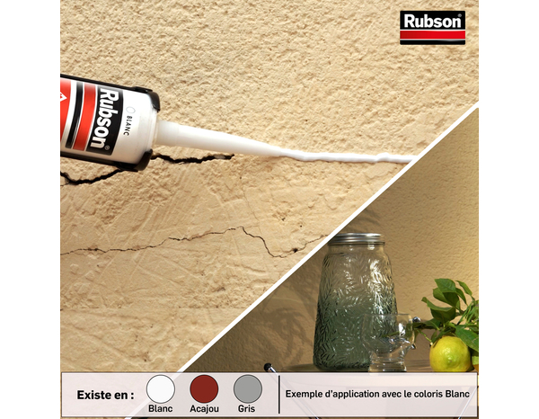 Lot de 2 cartouches mastic maison acrylique murs-fenêtres blanc 280 ml - Rubson - Brico Dépôt