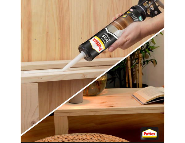 Colle de fixation plinthe et travaux d’intérieur - cartouche de 380 g - Pattex - Brico Dépôt