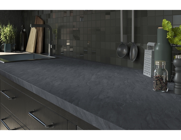 Plan de travail en particules stratifié anthracite GALAXIE - L.180 x Ep.2,8 cm - Brico Dépôt