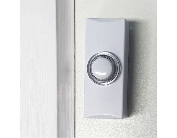 Bouton de sonnette filaire rétro éclairé blanc - Brico Dépôt