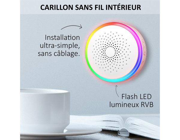 Portier vidéo solaire noir, caméra HD 3mp + carillon sans fil blanc - Brico Dépôt