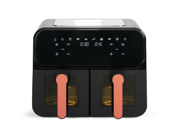 Airfryer 2 cuves 9L LIVOO X 2400W avec écran tactile numérique - Brico Dépôt