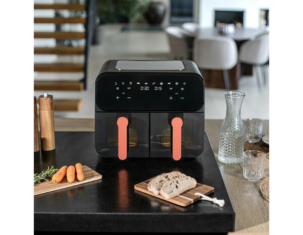 Airfryer 2 cuves 9L LIVOO X 2400W avec écran tactile numérique - Brico Dépôt