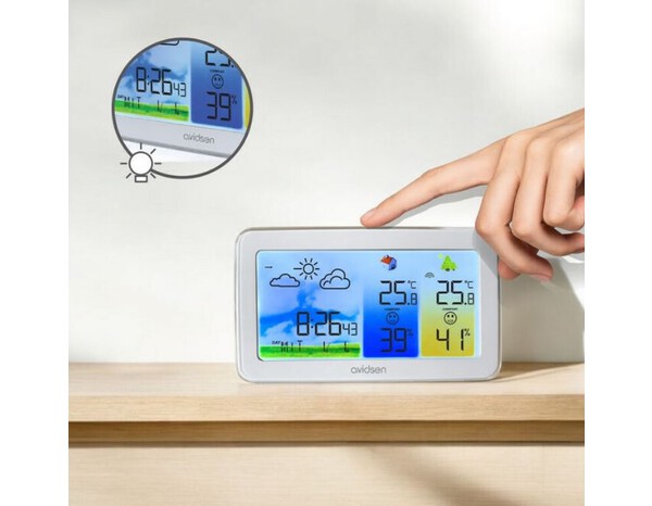 Station météo rétroéclairée avec écran couleur - Avidsen - Brico Dépôt