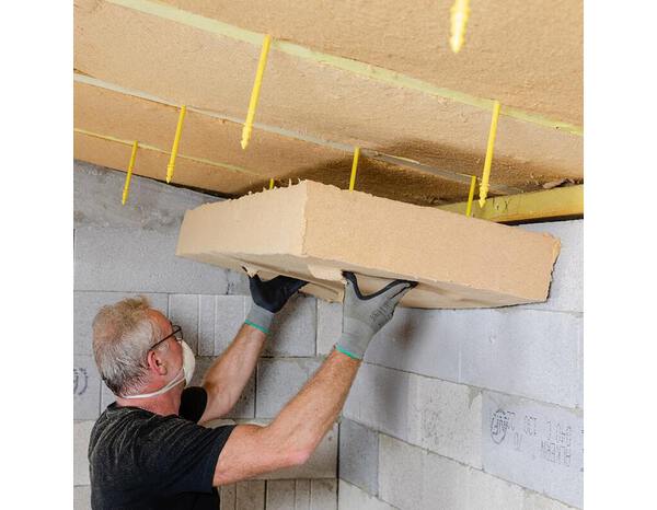 Fibre de bois Ep. 100 mm, lambda 38, R:2,6 - Lot de 4 panneaux 1,22x0,575m - Soprema - Brico Dépôt