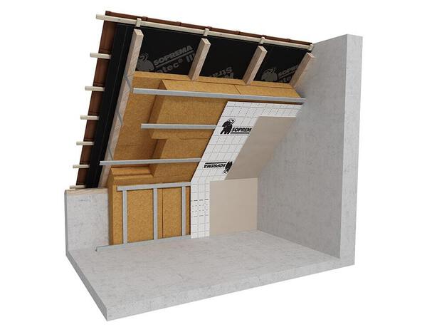 Fibre de bois Ep. 100 mm, lambda 38, R:2,6 - Lot de 4 panneaux 1,22x0,575m - Soprema - Brico Dépôt