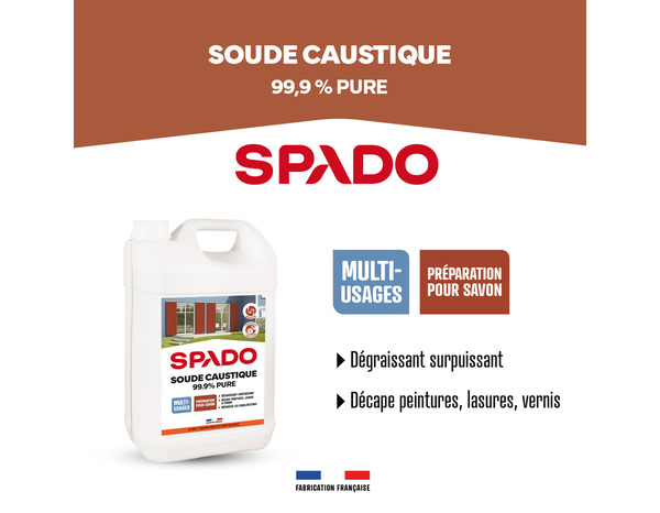 Soude caustique pure "Spado" 4 kg - Spado - Brico Dépôt