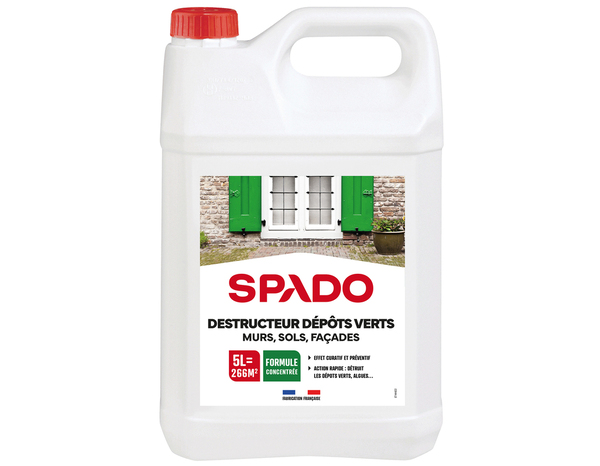 Destructeur de mousse pour mûrs, sols et façades 5 L - Spado - Brico Dépôt