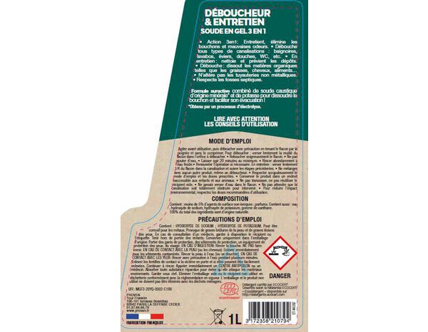 Spado entretien canalisation 3en1 1L - Spado - Brico Dépôt