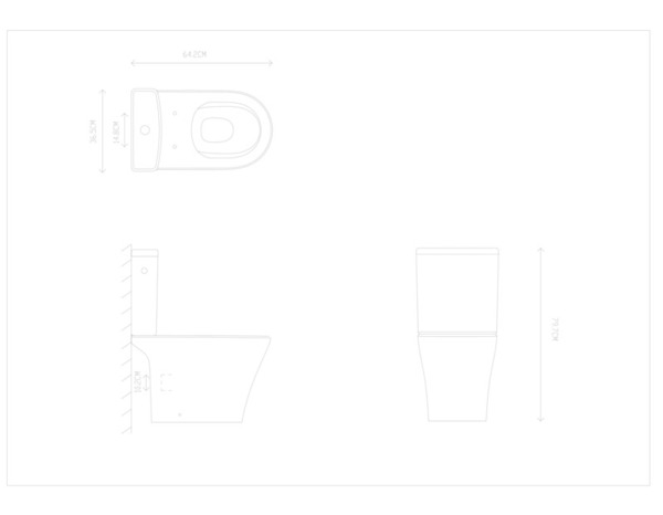 Pack WC à poser sans bride blanc céramique NANKI - H.79,7 x L.38,1 x P.64,2 cm - Brico Dépôt