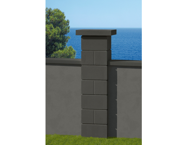 Chapeau plat gris foncé - 40 x 40 x H. 6 cm - Brico Dépôt