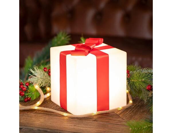 Cube lumineux solaire rechargeable  RVB et blanc, 20 cm - Brico Dépôt