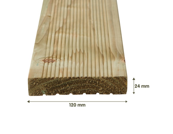 Lame de terrasse épicéa vert HERIA - L.240 x l.12 x Ep.2,4 cm - Blooma - Brico Dépôt