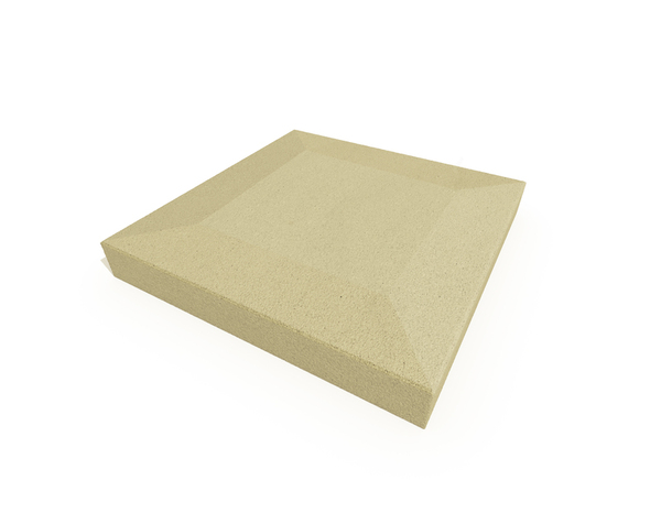 Chapeau béton ton sable plat à pans coupés, ou en pointe de diamant - Brico Dépôt