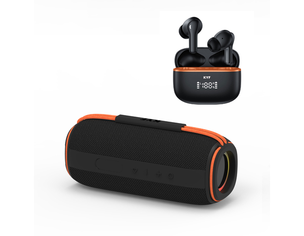 Kit enceinte RVB 60W IPX6 + écouteurs sans fil IPX4 à réduction de bruit active - Brico Dépôt