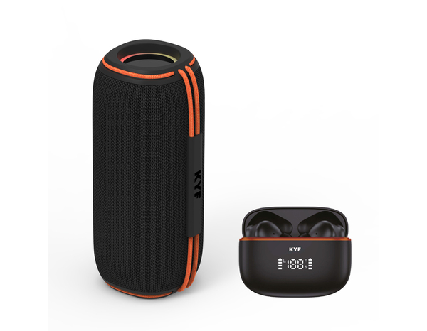 Kit enceinte RVB 60W IPX6 + écouteurs sans fil IPX4 à réduction de bruit active - Brico Dépôt