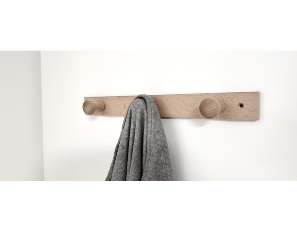 Porte-manteaux en hêtre brut 3 têtes - Brico Dépôt